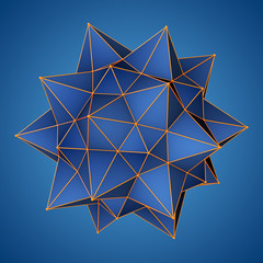 Abstract icosahedron shape