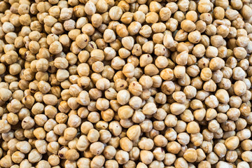 Hazelnuts pile at Turkish fruit market