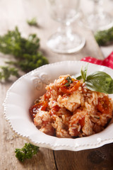 Risotto with chicken and sun dried tomatoes