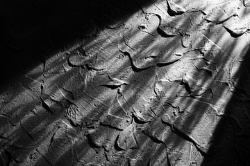Light beam on cement wall background