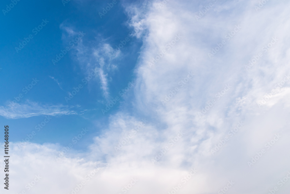Wall mural blue sky and clouds in sunny day