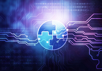 Circuit blue background