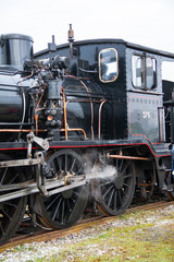 Naklejka premium Lokomotywa parowa, zabytek historyczny, Baie de Somme, Pikardia, Francja