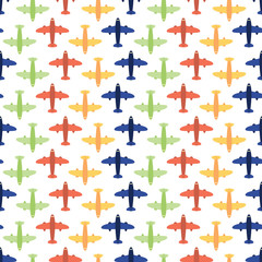 Obraz premium Seamless Air Travel Pattern Background