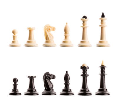 Chess figures isolated