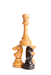 Chess figures isolated