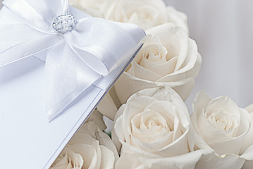 white roses close-up