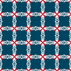 Seamless native vector pattern with blue background