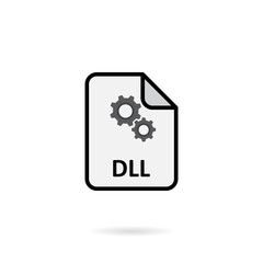 DLL file on white background vector