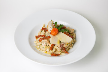 Tagliatelle pasta with cheese