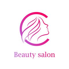 Abstract letter C logo,Beauty salon logo design template
