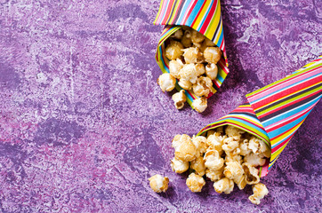 Homemade caramel popcorn