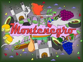 Montenegro vector illustration