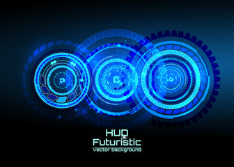Futuristic interface infographics, HUD,  vector background
