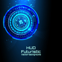Futuristic interface infographics, HUD,  vector background