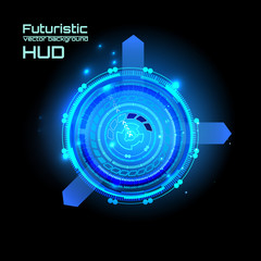 Futuristic interface infographics, HUD,  vector background
