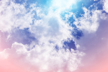 sun and cloud background with a pastel colored

