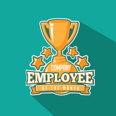 
Employee of the month trophy flat design. EPS 10 vector - 110656639