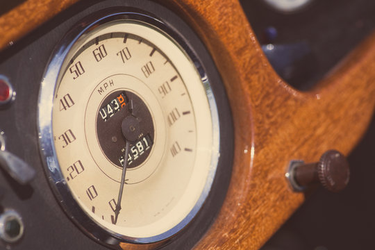 Retro car dashboard