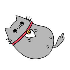 Creative Illustration and Innovative Art: Two Lover Cats' Memories: Playing with its Own Neck Bell. Realistic Fantastic Cartoon Style Character Wallpaper Story Card Design