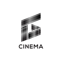 Fototapeta na wymiar Abstract letter G logo for negative videotape film production