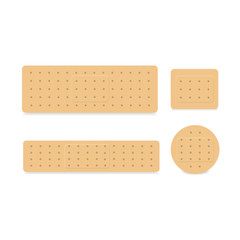 Medical plaster set isolated on white. Vector illustration