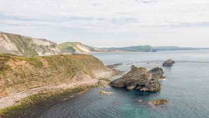 Mupe Rocks and Bacon Hole on Dorset's Jurassic Coast.