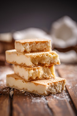 Stack of homemade chocolate wafers