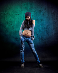 Young beautiful dancer