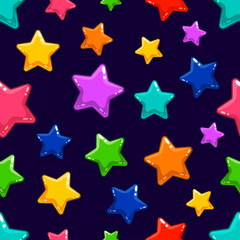 Seamless pattern with colorful  star