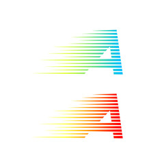 Abstract letter A logo,fast speed fire moving,quick energy sign for your orporate identity