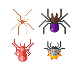 Danger insects vector set.