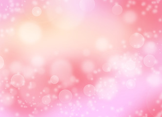 Soft pink, white and red starry glitter feminine toned bokeh background - pink, white and red sparkling glittery star speckled background with bokeh lights