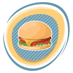 Hamburger colorful icon