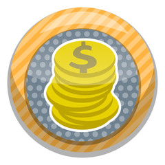 Coins colorful icon