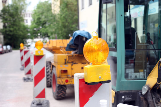 Absperrung eine Baustelle
