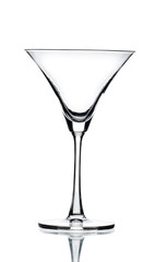 Empty wine glass isolated