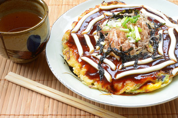 Modanyaki Okonomiyaki Japanses Pizza
