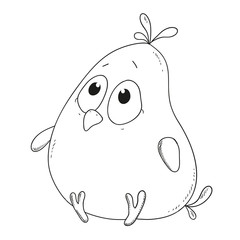 Cute cartoon chicken.