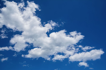 Naklejka na ściany i meble Amazing white clouds with blue sky