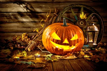 Poster Halloween pumpkin head jack lantern © Alexander Raths