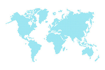 Fototapeta na wymiar World map ( dotted style )