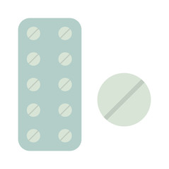 Tablet pills vector illustration.