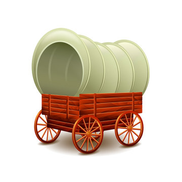recommend clip art: Old wagon isolated on white vector