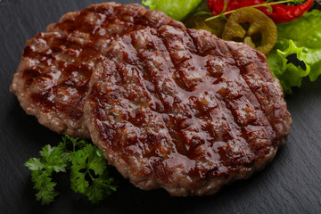 Grilled burger cutlet