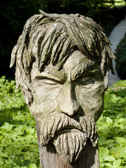 sculpture of viking