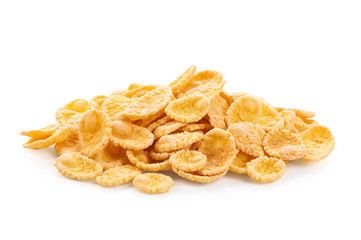Cornflakes isolated on white background. Cereals.