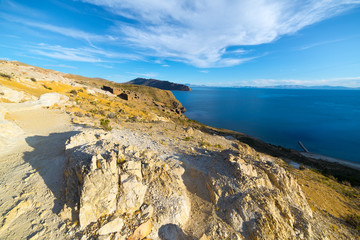 Panorama from Island of the Sun, Titicaca Lake, Bolivia