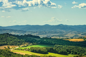 Fields in Tuscany