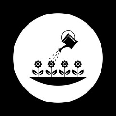 Black and white garden icon